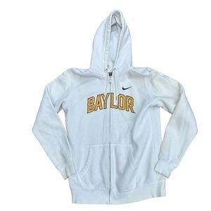 Baylor Nike Fill Zip Hoodie White Size XL Women’s